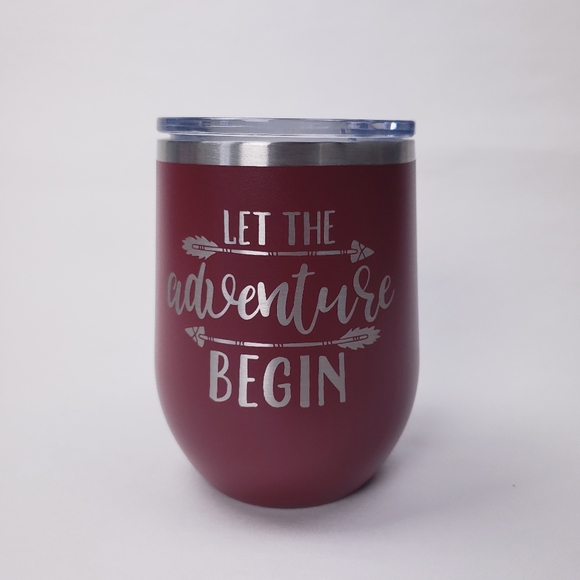 Let the Adventure Begin Retirement Wine Tumbler - Picture 1 of 3